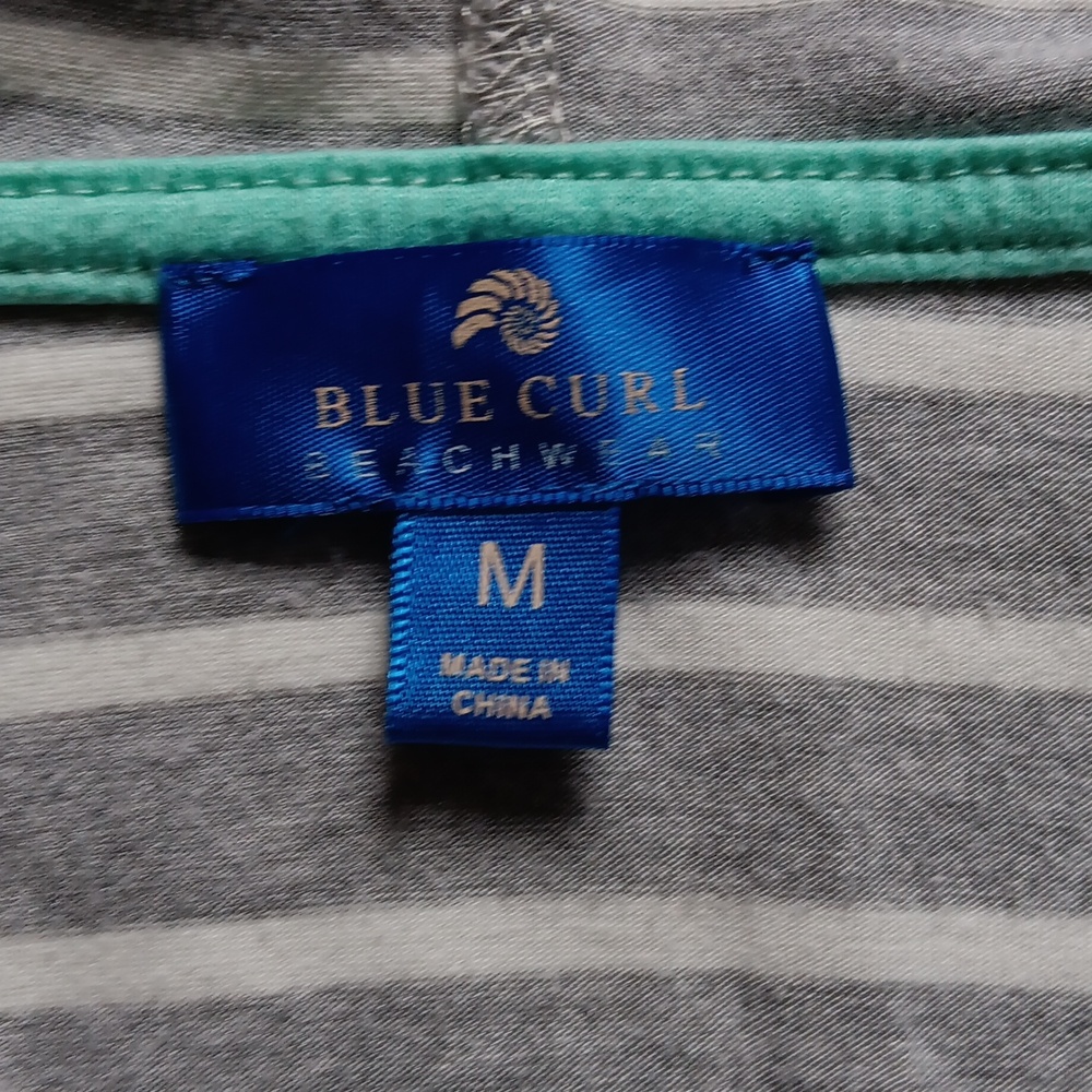 Blue Curl Beachwear Gray Cover-up Dress